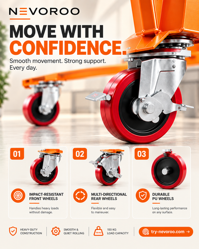 NEVOROO LiftForce™ – Hydraulic Scissor Lift Table Cart