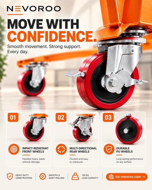 NEVOROO LiftForce™ – Hydraulic Scissor Lift Table Cart