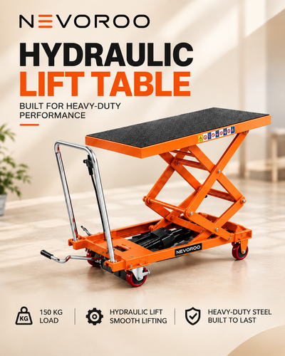 NEVOROO LiftForce™ – Hydraulic Scissor Lift Table Cart