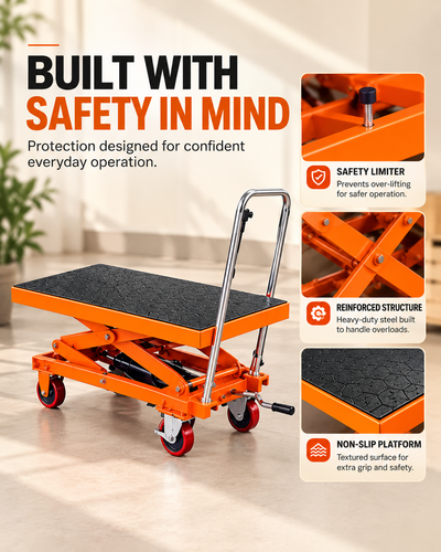 NEVOROO LiftForce™ – Hydraulic Scissor Lift Table Cart