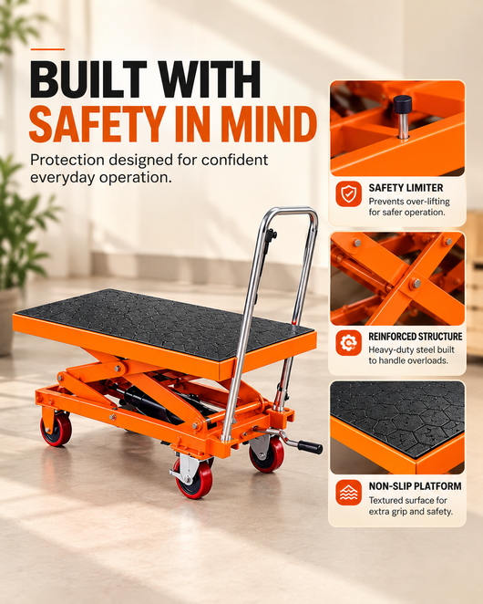 NEVOROO LiftForce™ – Hydraulic Scissor Lift Table Cart
